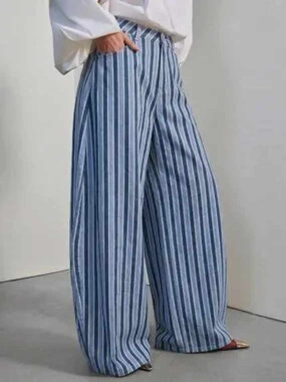Multicolor Casual Women's Low Rise Baggy Barrel Denim Jean